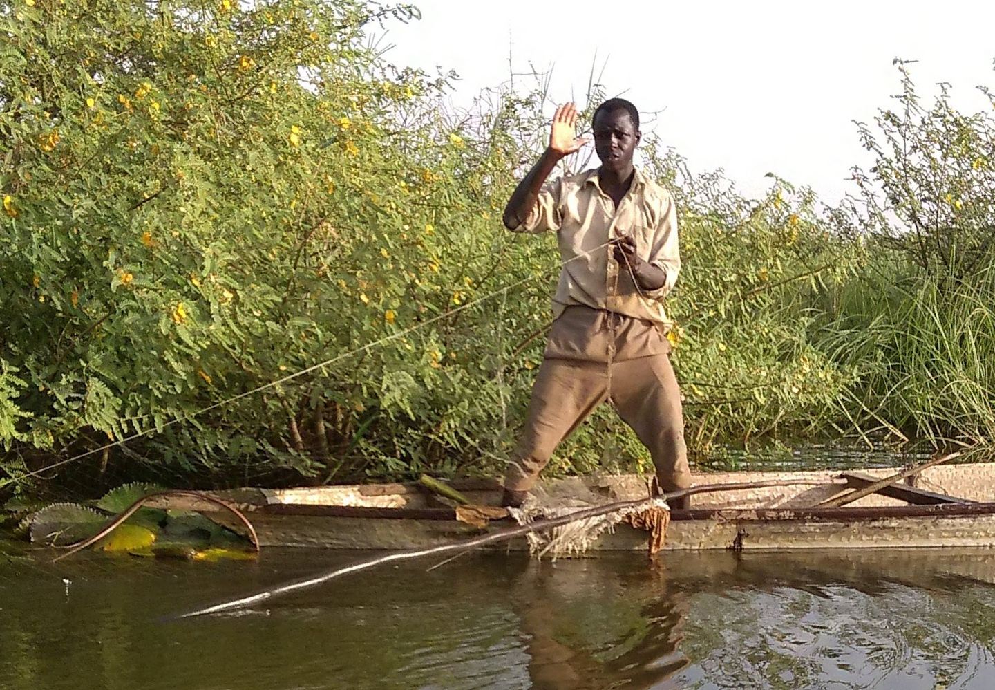 A fisherman on Lake Chad